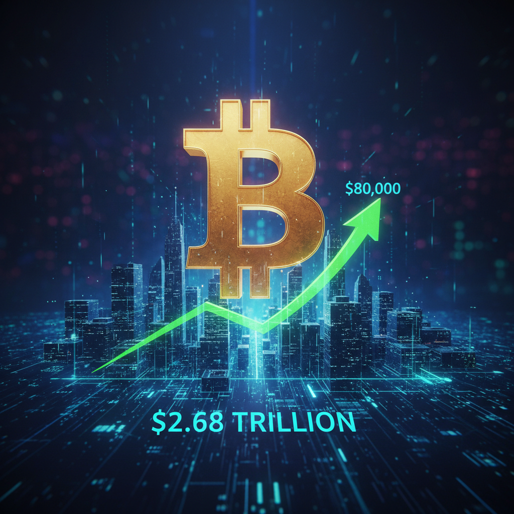 Bitcoin Price Surge Approaches $80K as Crypto Market Cap Reaches $2.68 Trillion