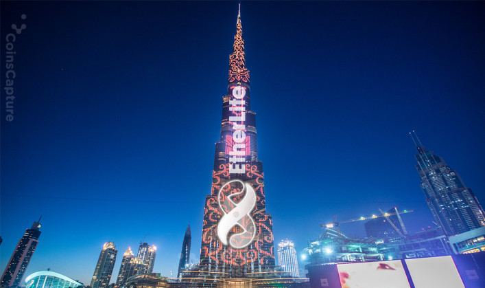 Burj Khalifa Lights Up To Launch New Crypto Etherlite